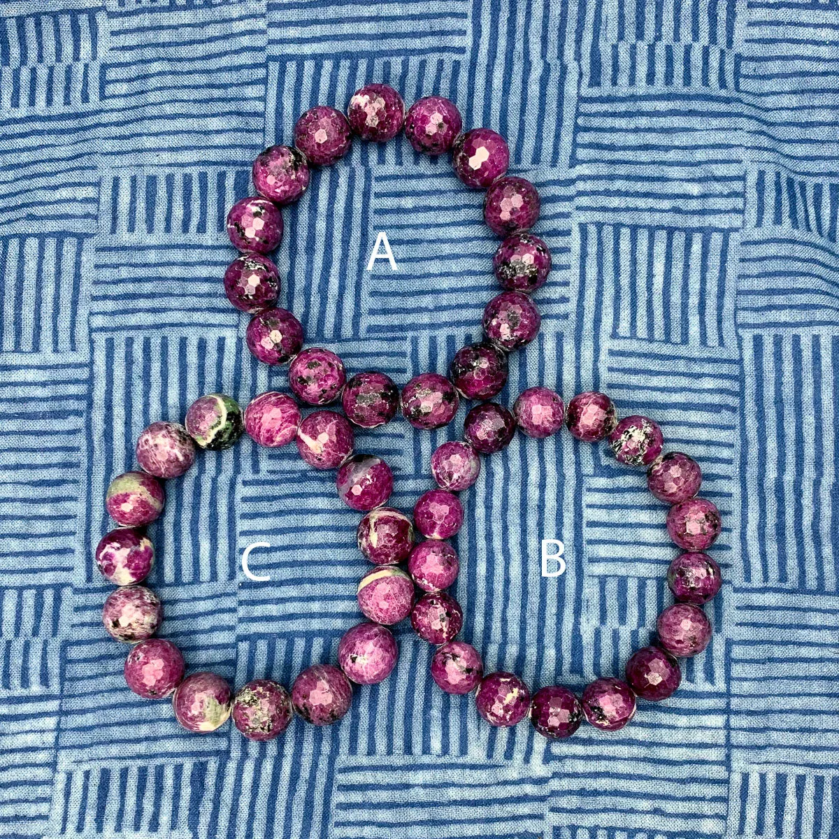 Ruby Zoisite Stretch Bracelets