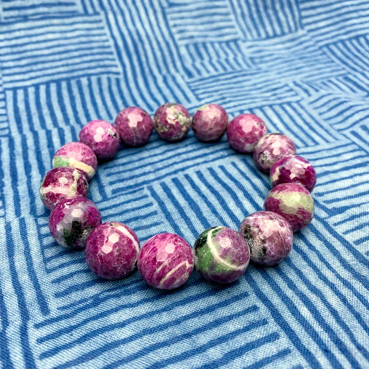 Ruby Zoisite Stretch Bracelets