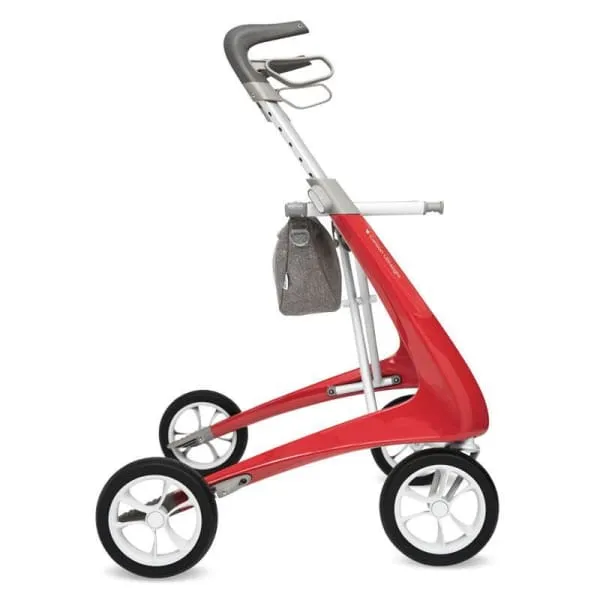 Sale Regular Red Carbon Ultralight Rollator Walker with Backrest