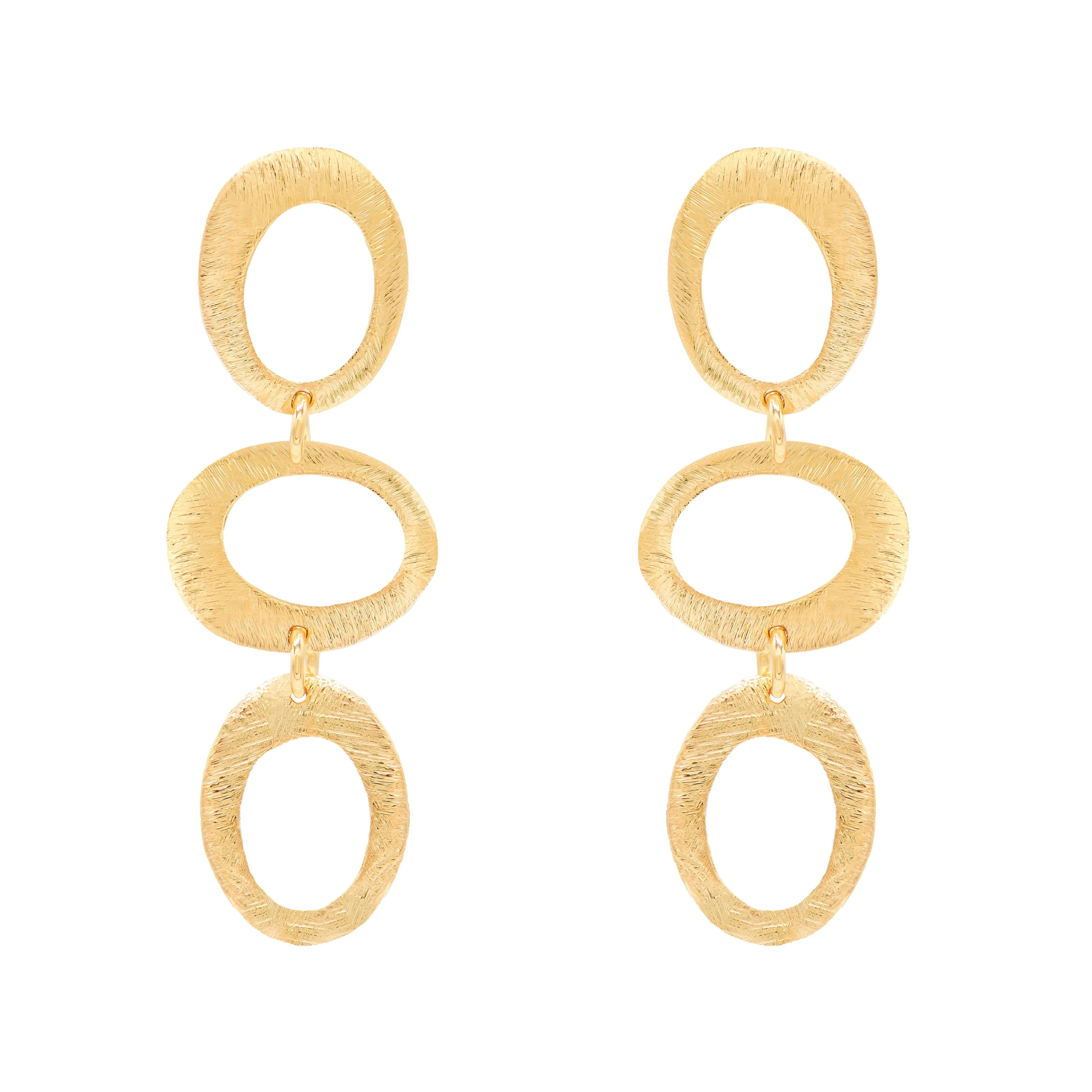 Saturn Post Drop Earrings