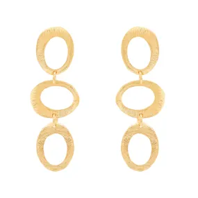 Saturn Post Drop Earrings