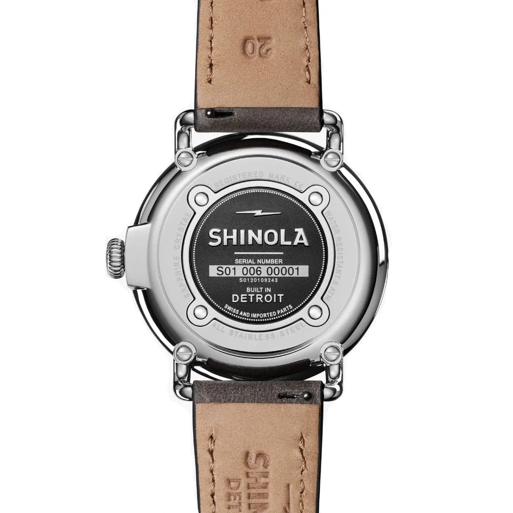 Shinola Runwell 41MM Luxury Watch with Grey Mother of Pearl Dial - Model S0120109243