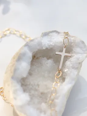 Sideways Cross Necklace