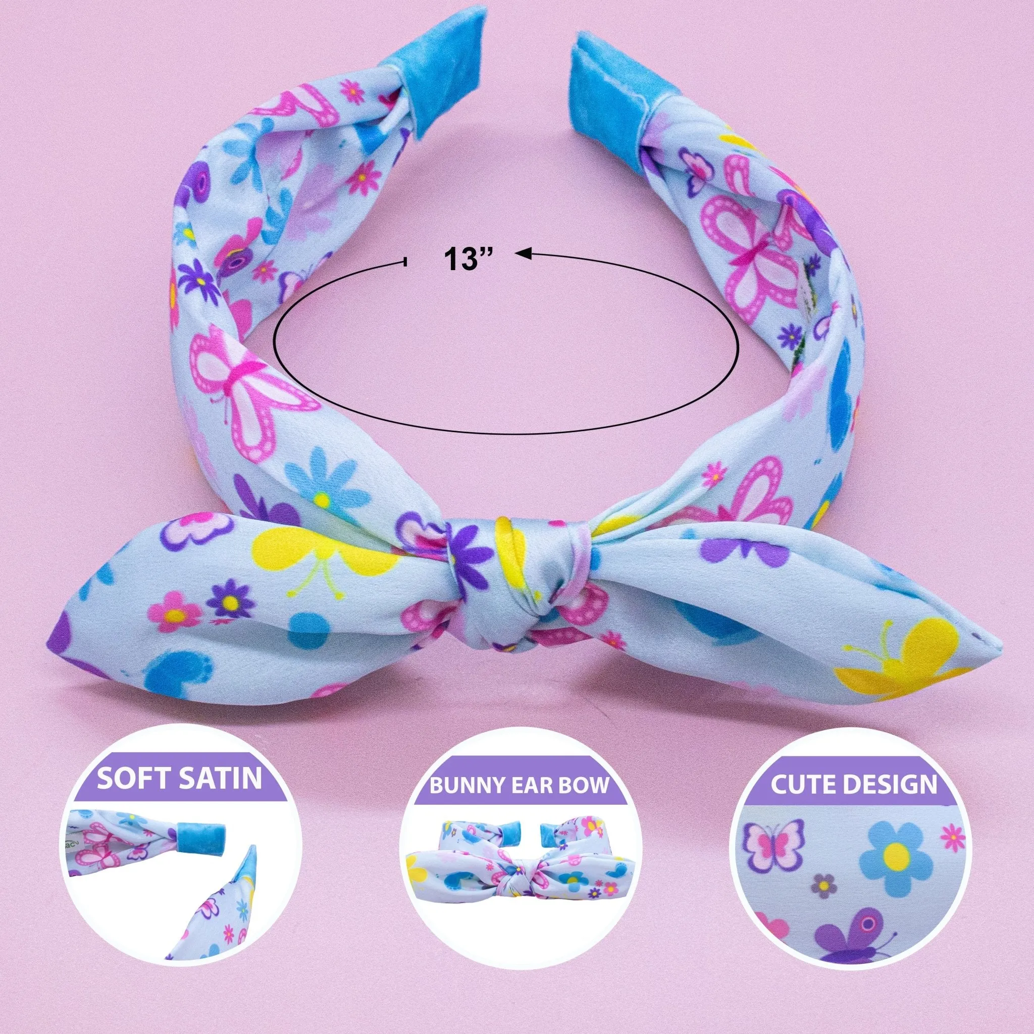 Silky Knotted Rabbit Ear Bow Headband