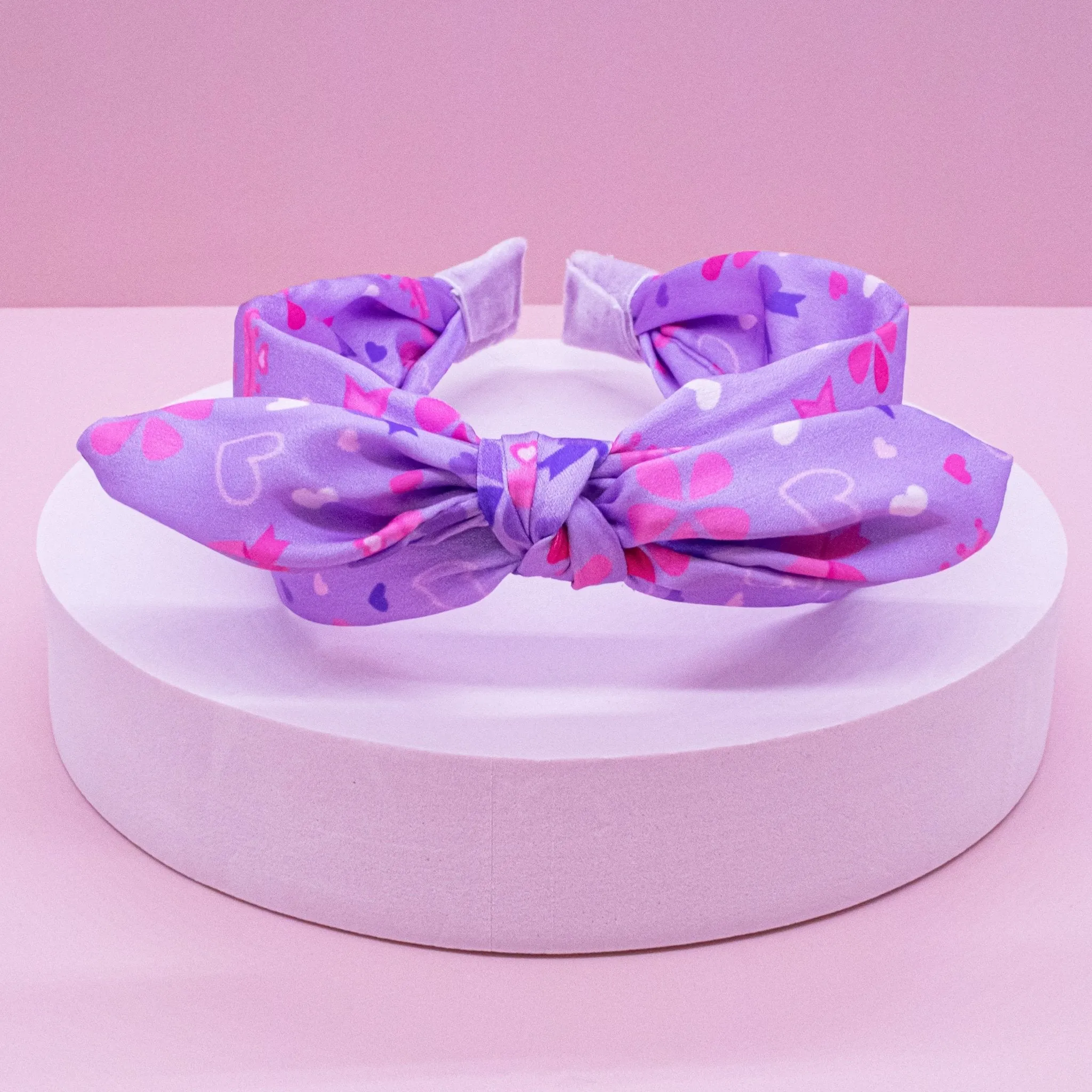 Silky Knotted Rabbit Ear Bow Headband