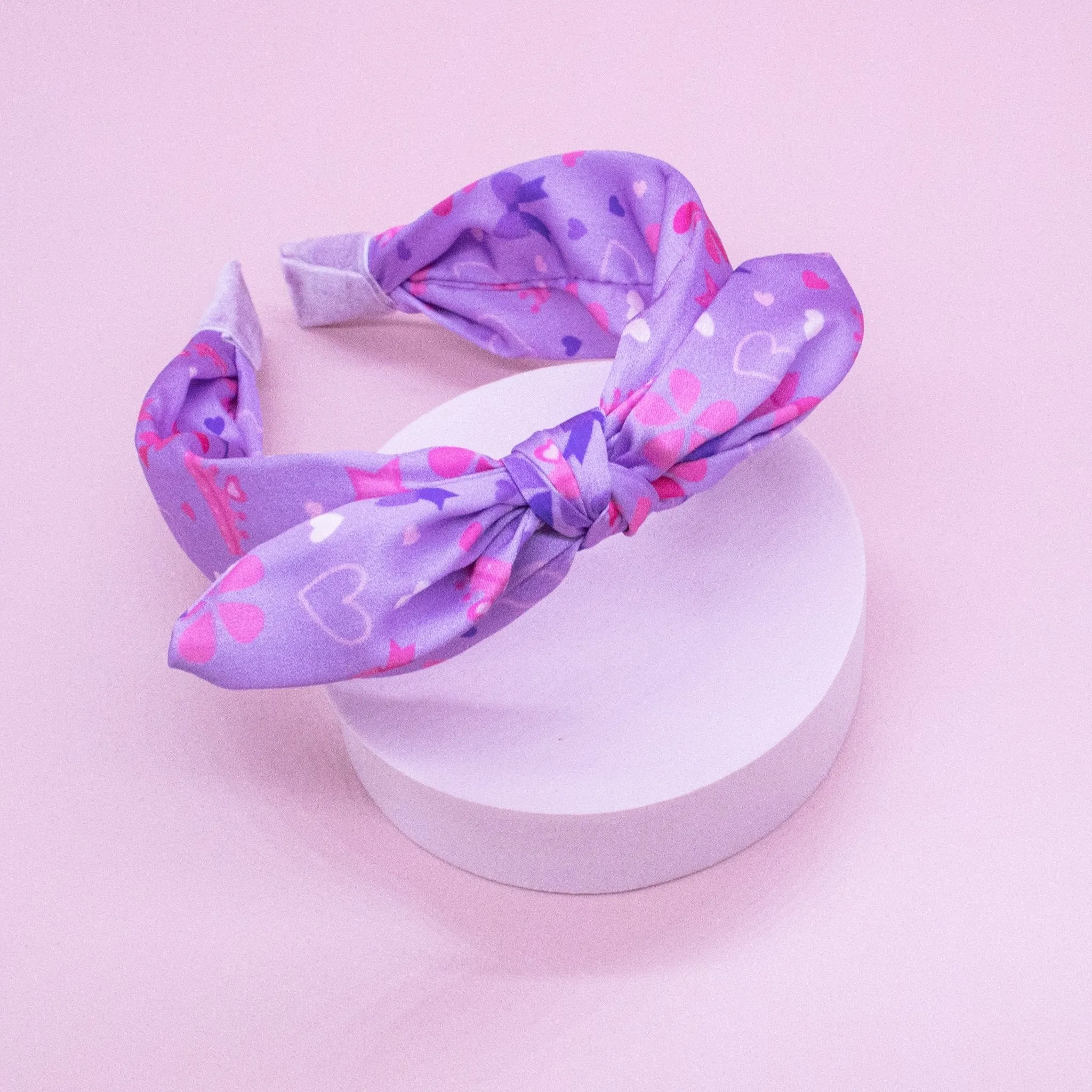 Silky Knotted Rabbit Ear Bow Headband