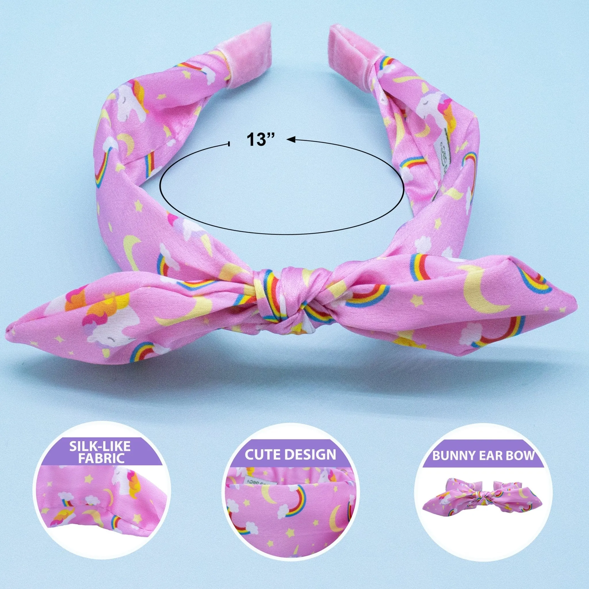 Silky Knotted Rabbit Ear Bow Headband