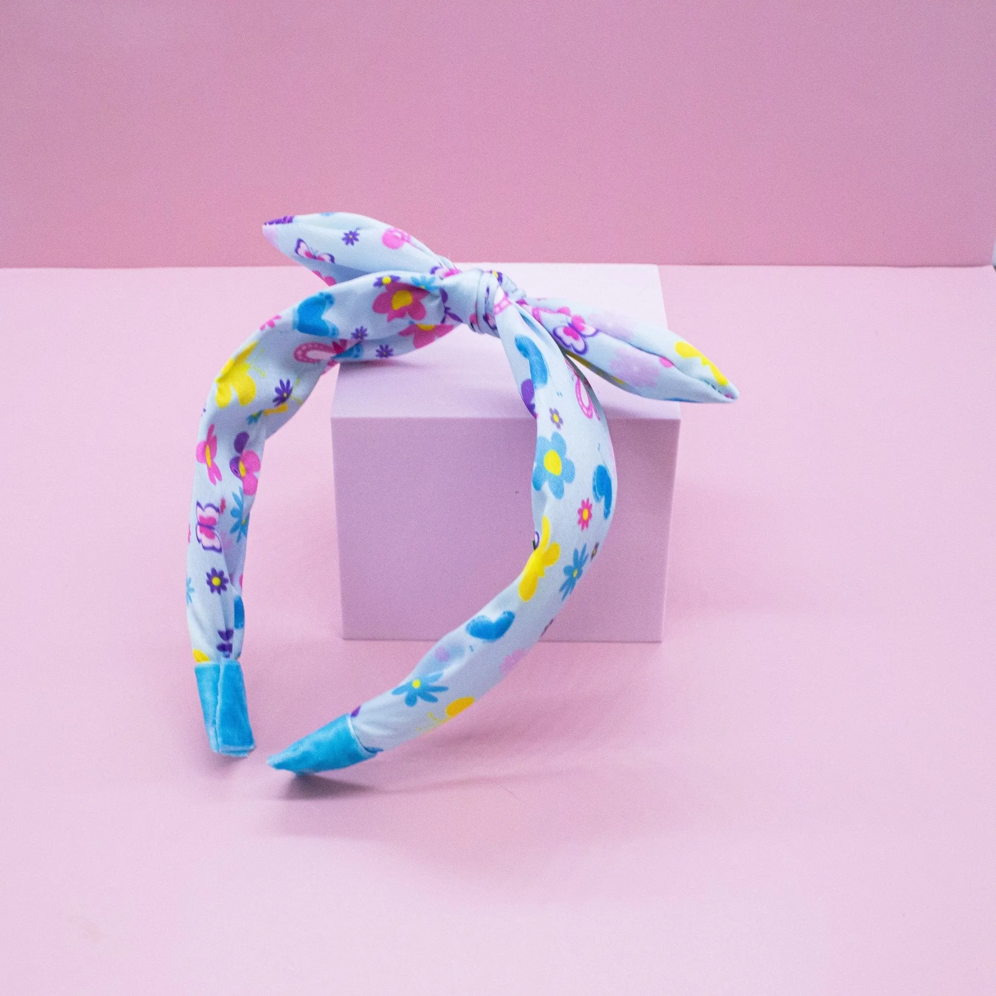 Silky Knotted Rabbit Ear Bow Headband