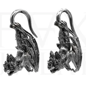 Silver Hanging Bat Ear Weights