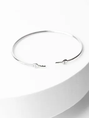 Silver Wrapped Mini Key Bangle