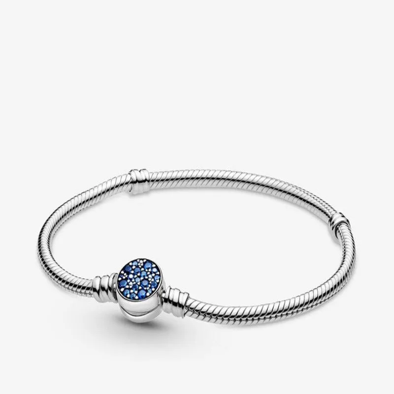 Sterling Charm Chain Bangle Bracelets