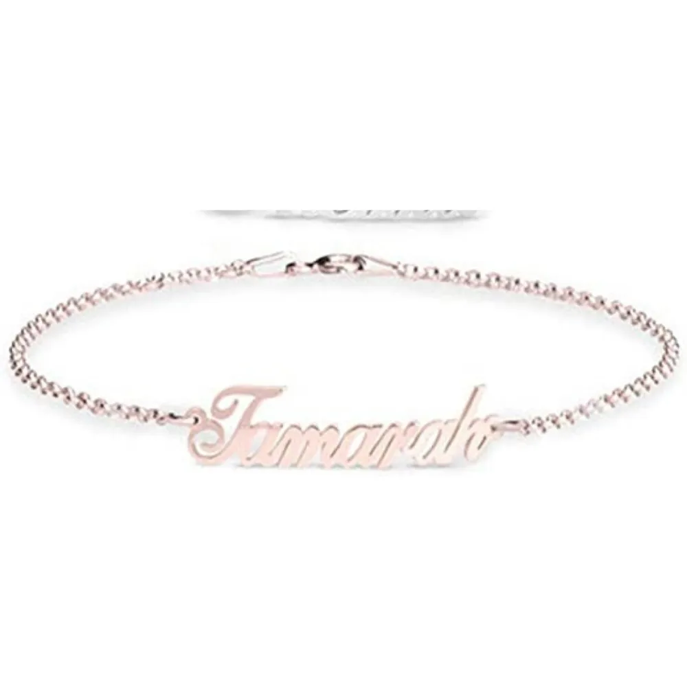 Sterling Silver Custom Name Bracelets For Women