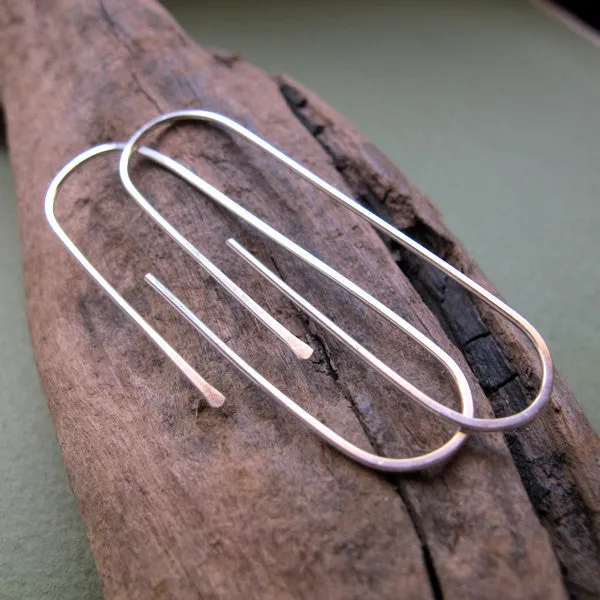 Sterling Silver Paper Clip Earrings