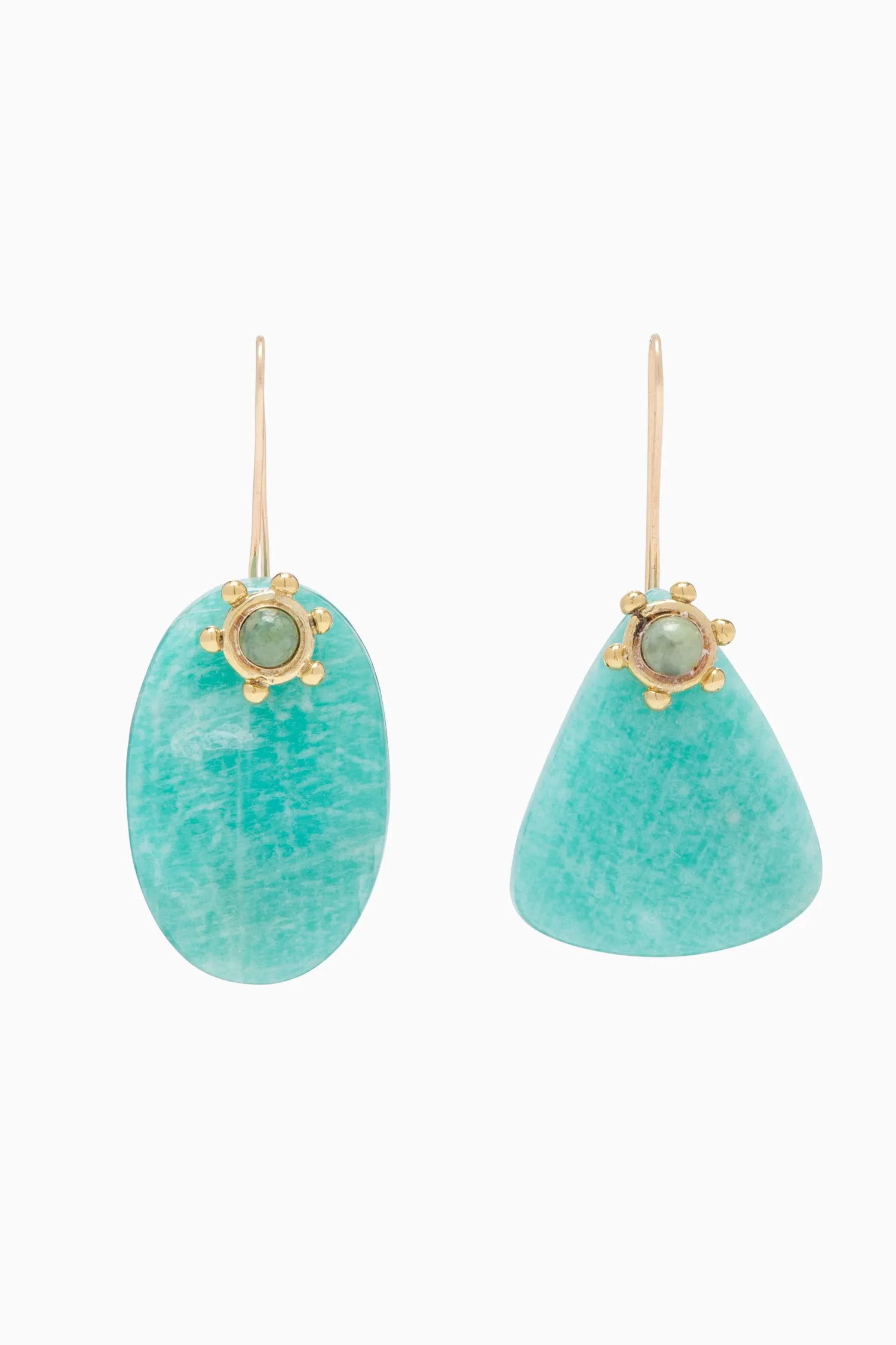 Stone Drop Earring - Amazonite