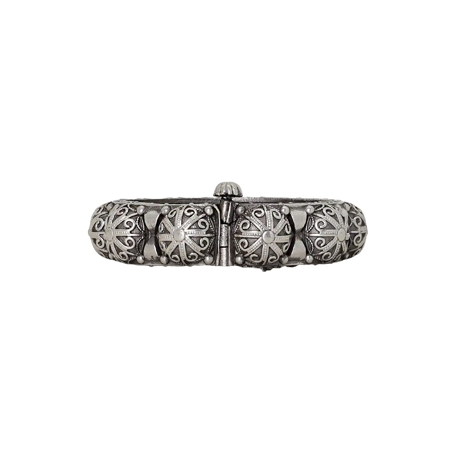 Teejh Meera Silver Oxidised Bangle