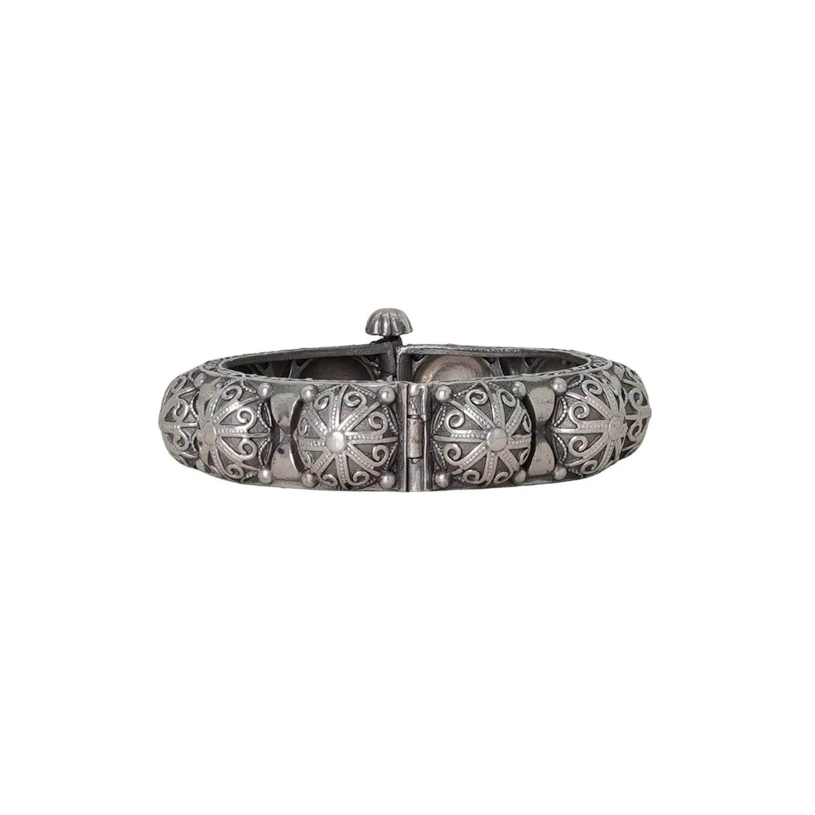 Teejh Meera Silver Oxidised Bangle