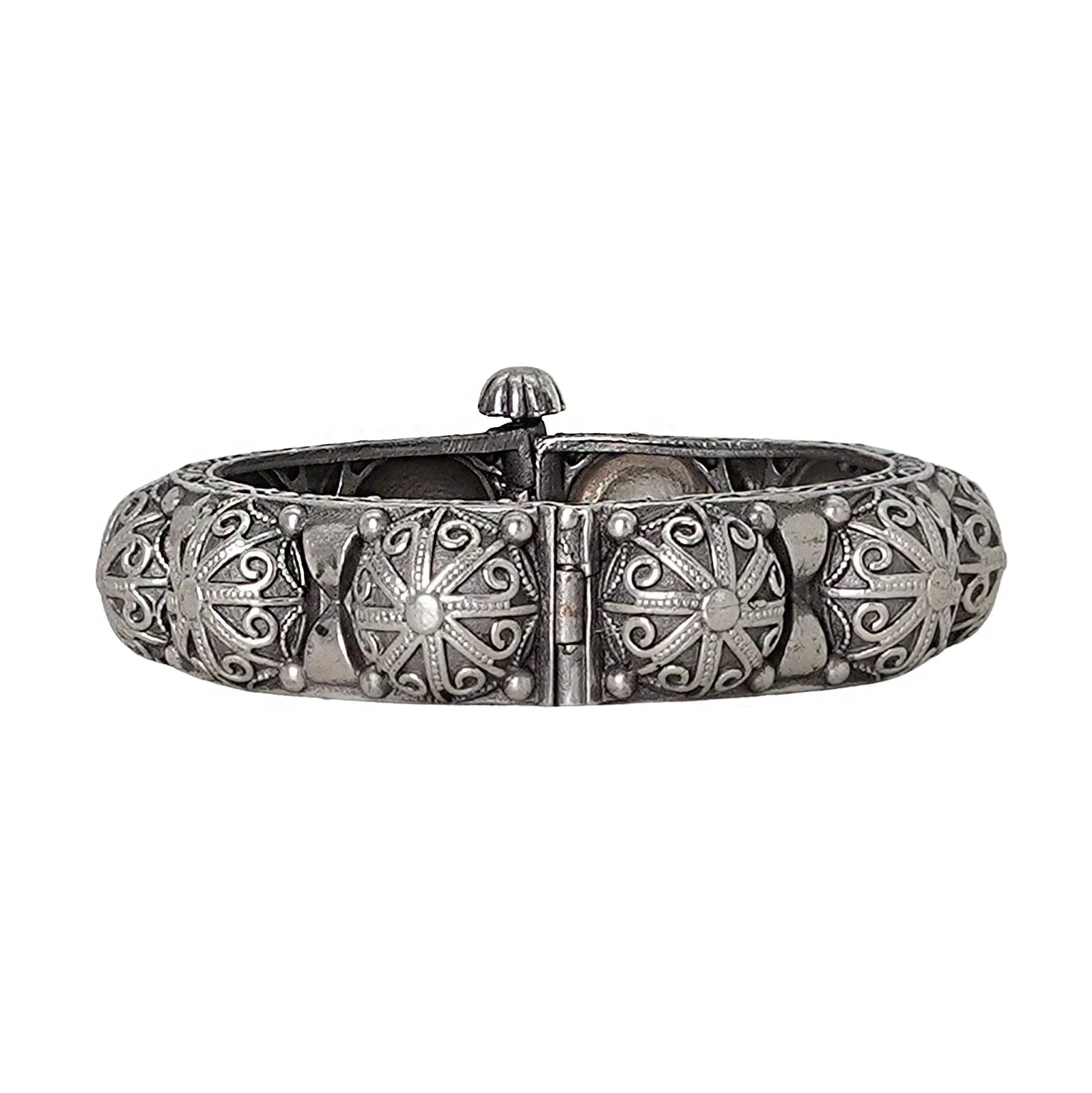 Teejh Meera Silver Oxidised Bangle