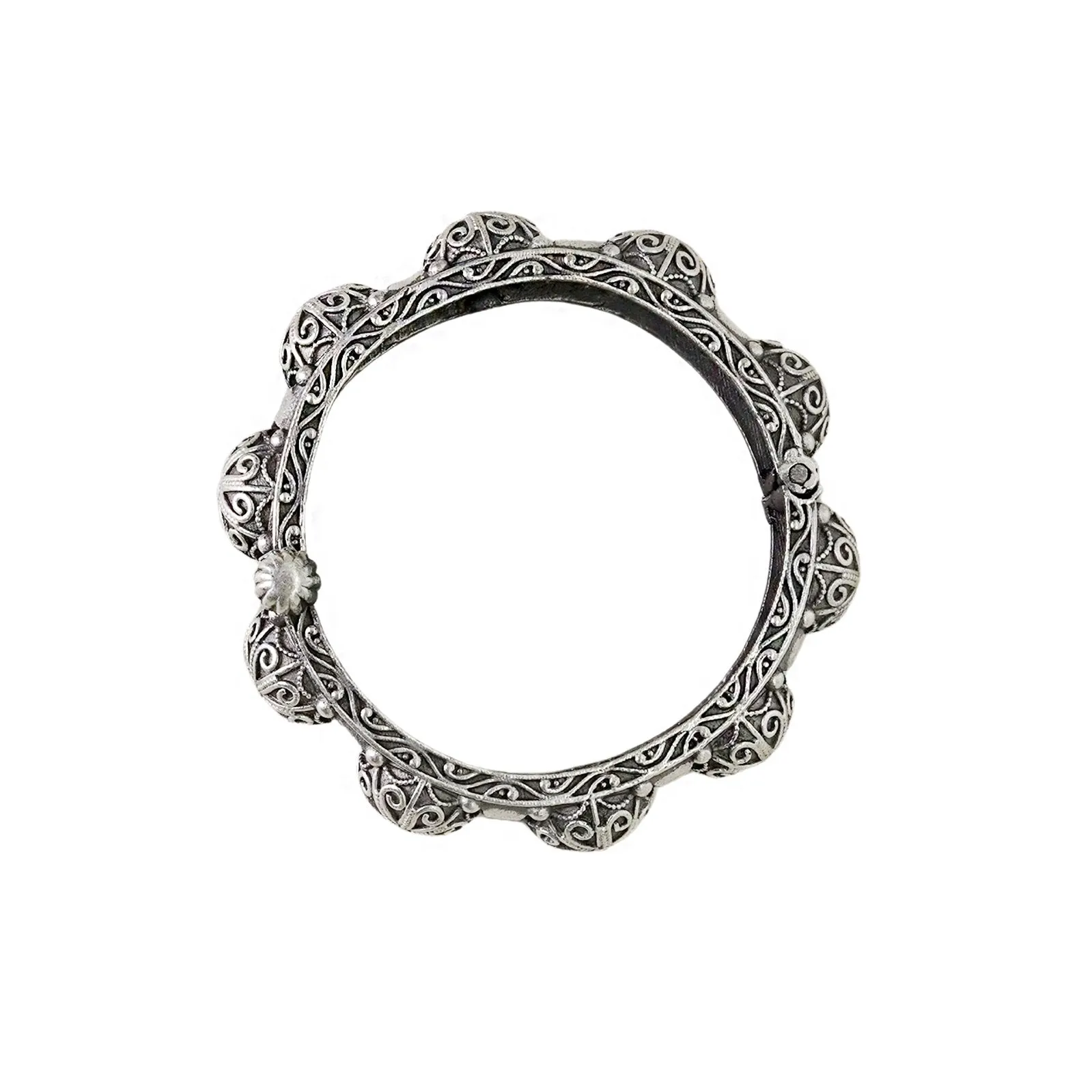 Teejh Meera Silver Oxidised Bangle