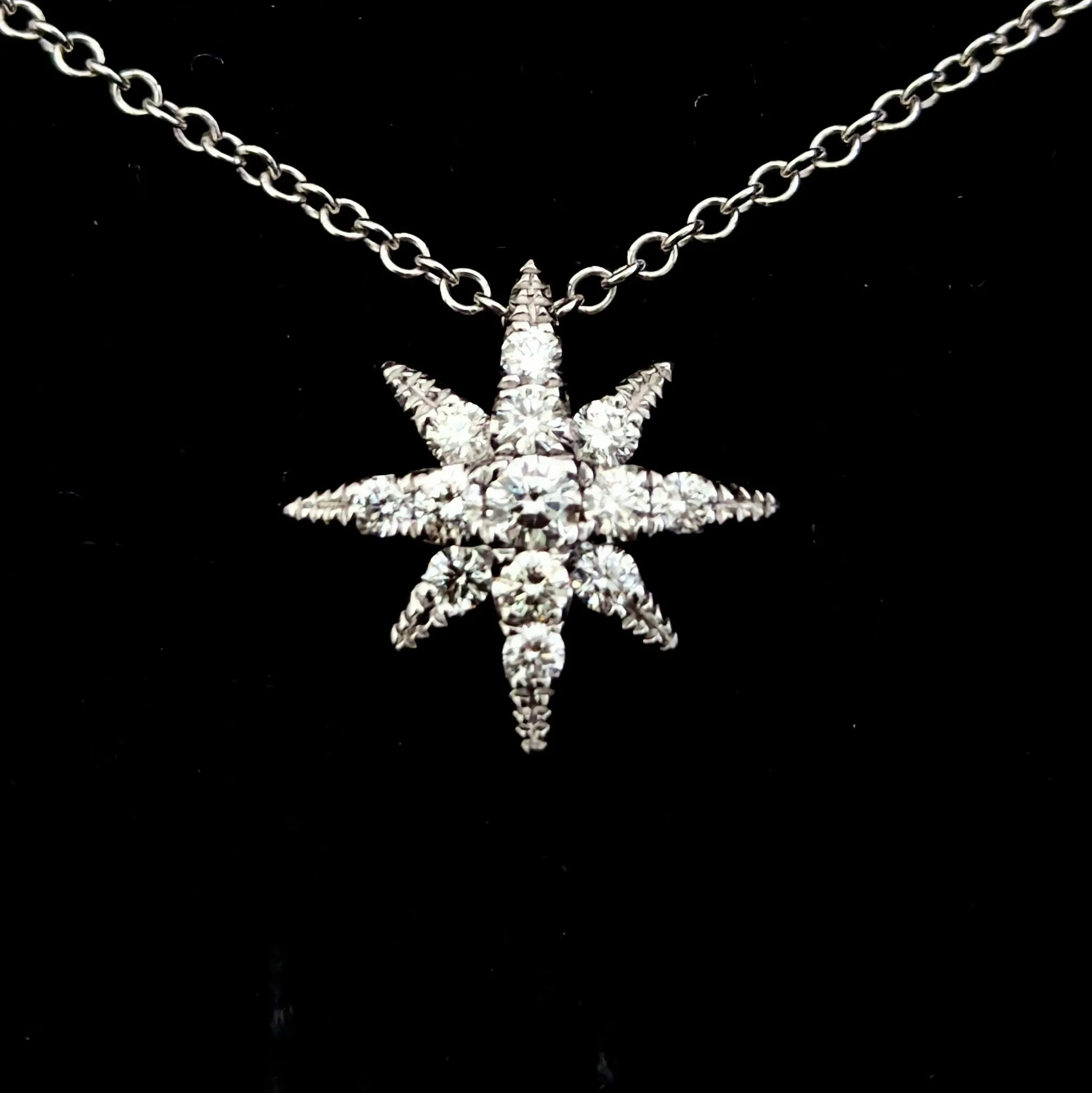 The Clarksburg - By EFFY Estate Daimonds 14k White Gold Star Pendant On Chain