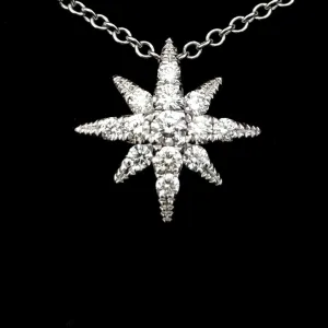 The Clarksburg - By EFFY Estate Daimonds 14k White Gold Star Pendant On Chain