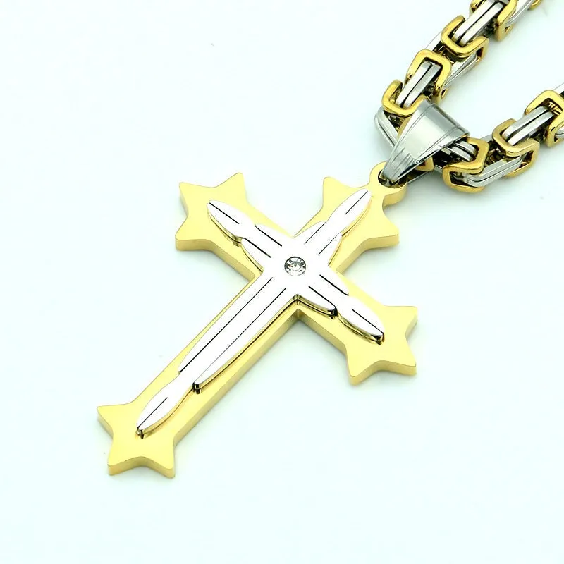 Three-tier cross pendant