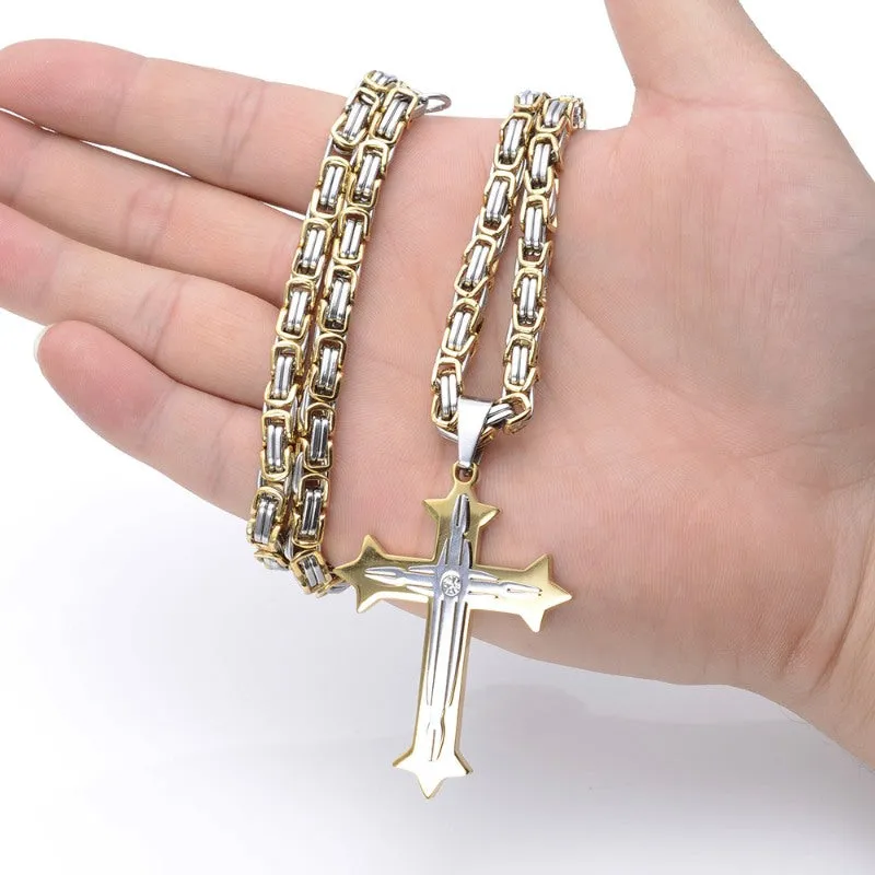 Three-tier cross pendant