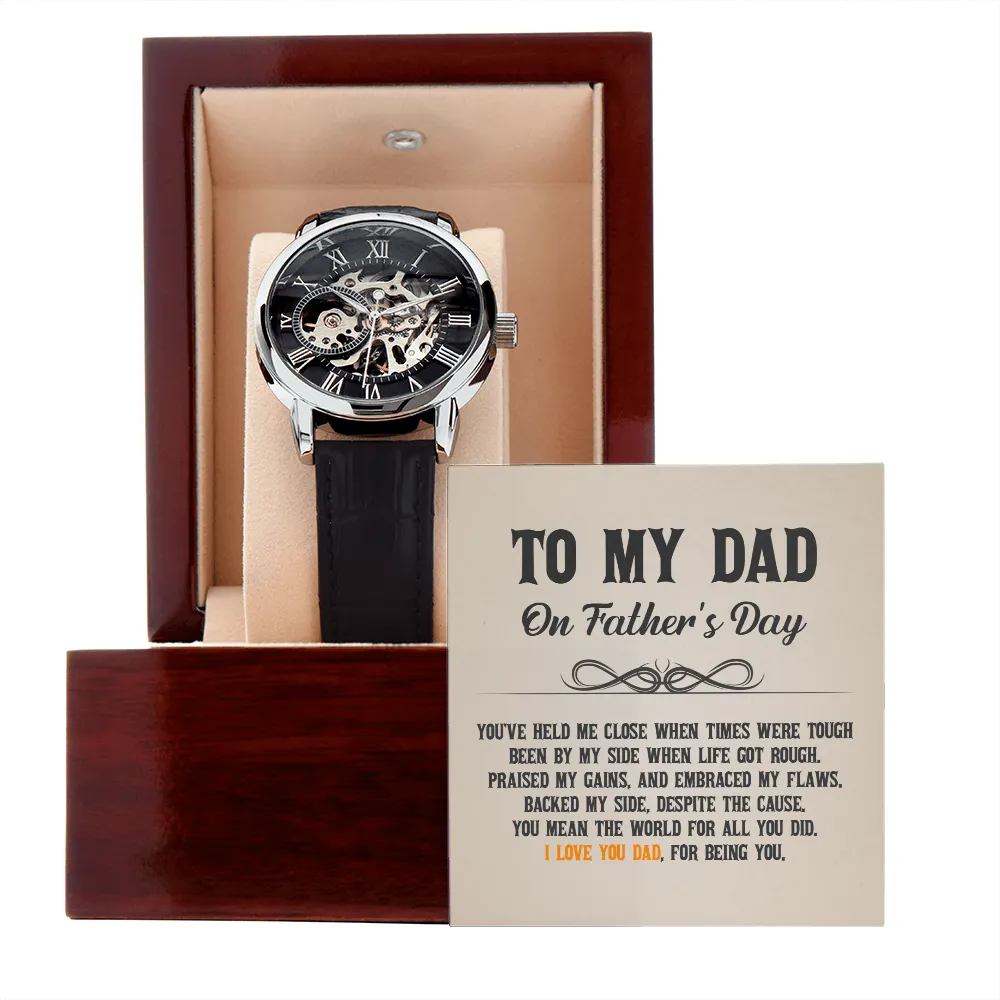 To My Dad | On Father's Day | Men's Openwork Watch