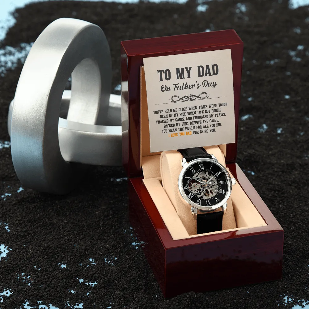 To My Dad | On Father's Day | Men's Openwork Watch