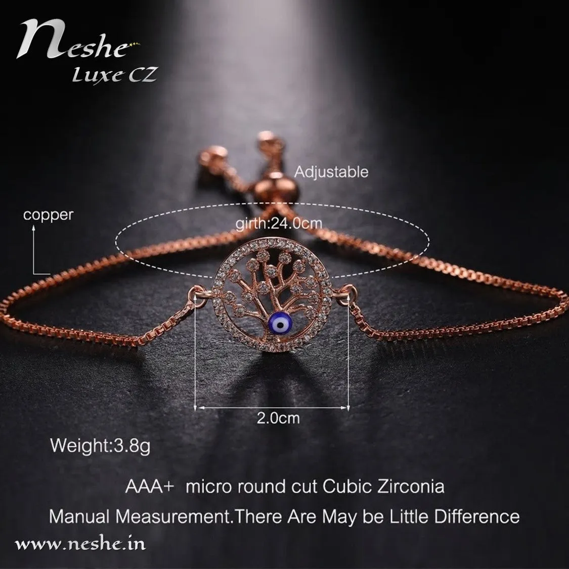 Tree Of Life Evil Charm Adjustable Bracelets - 2 Colors