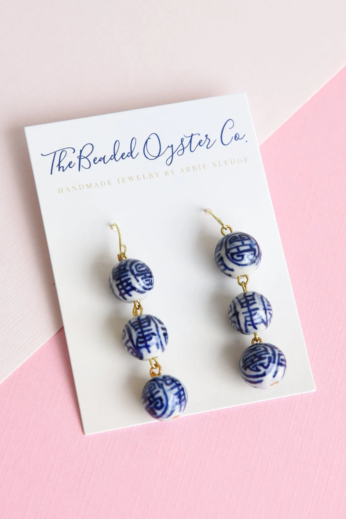 TRIPLE DROP CHINOISERIE EARRINGS