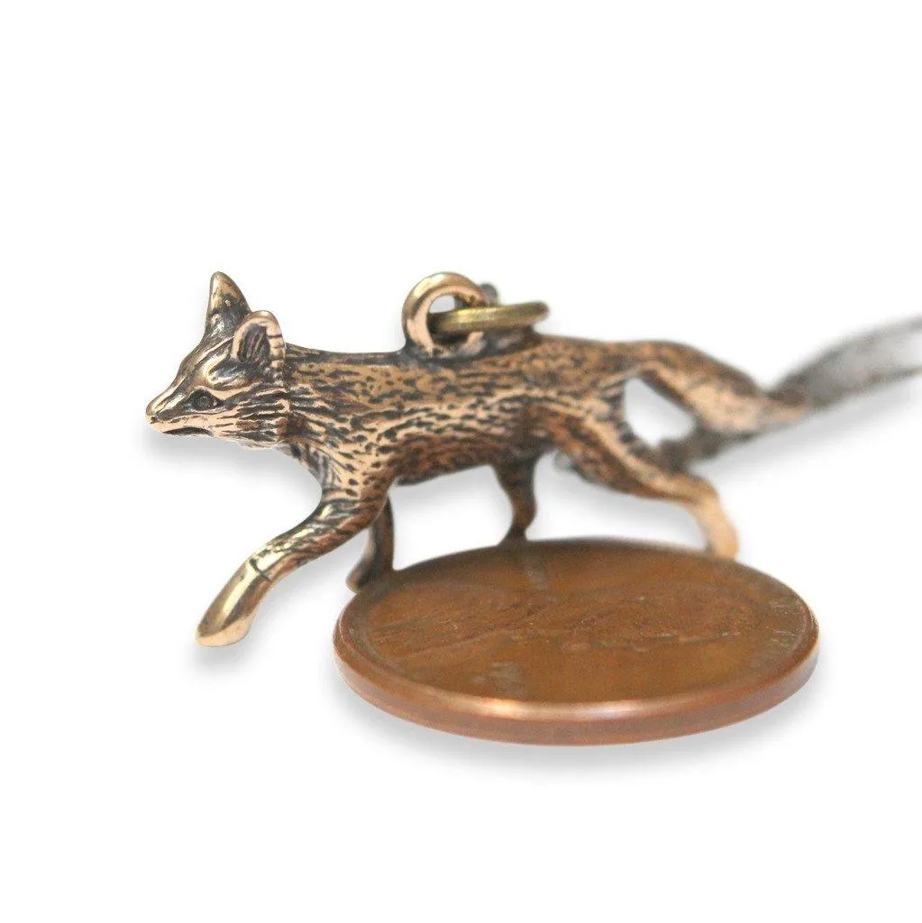 Trotting Fox Pendant Necklace