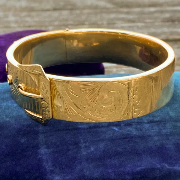 Victorian Buckle Bangle Bracelet