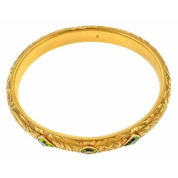 Victorian Peridot Bangle Bracelet