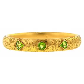 Victorian Peridot Bangle Bracelet