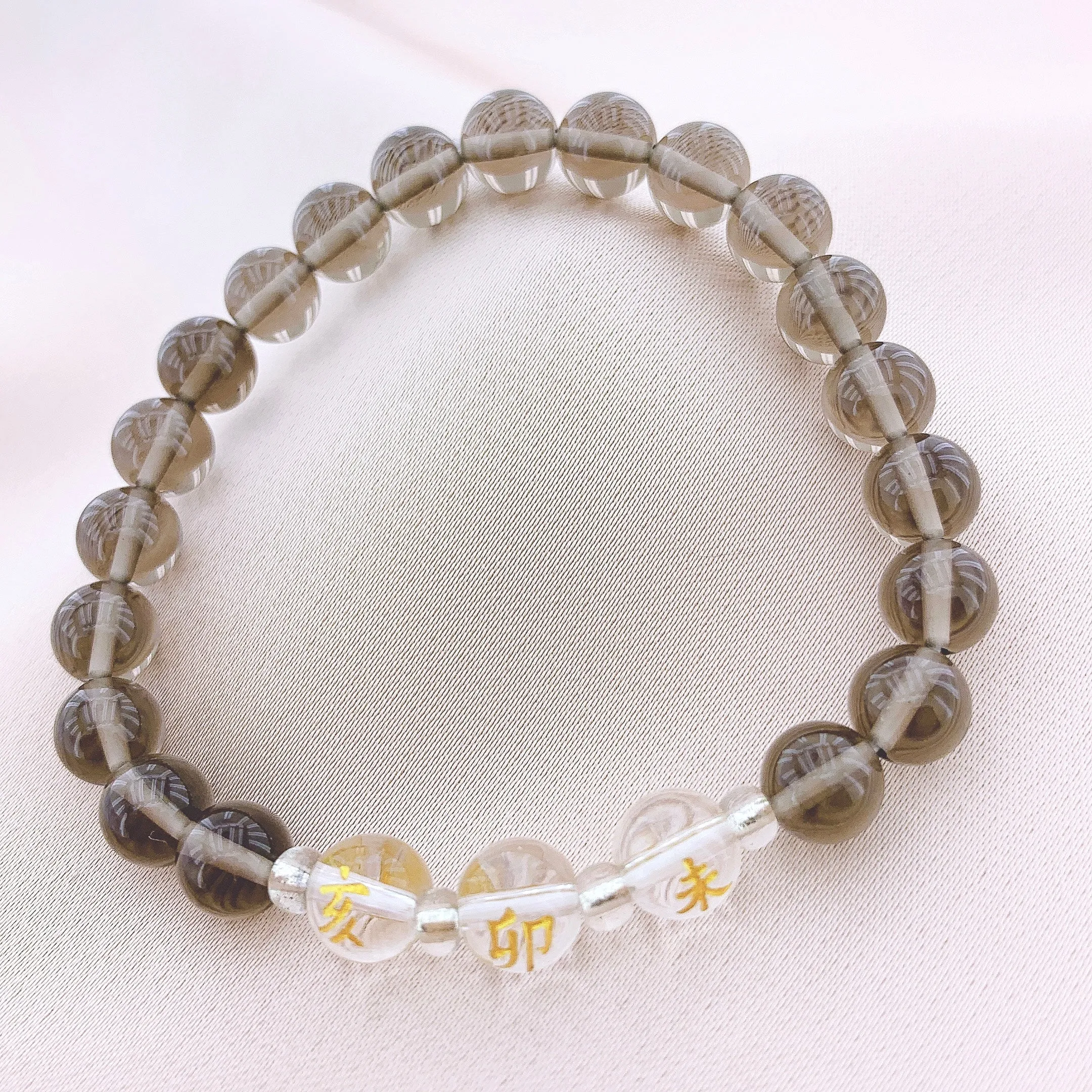 Women's Fashion Tea-coloured Crystal Beads Gemstone Bracelets