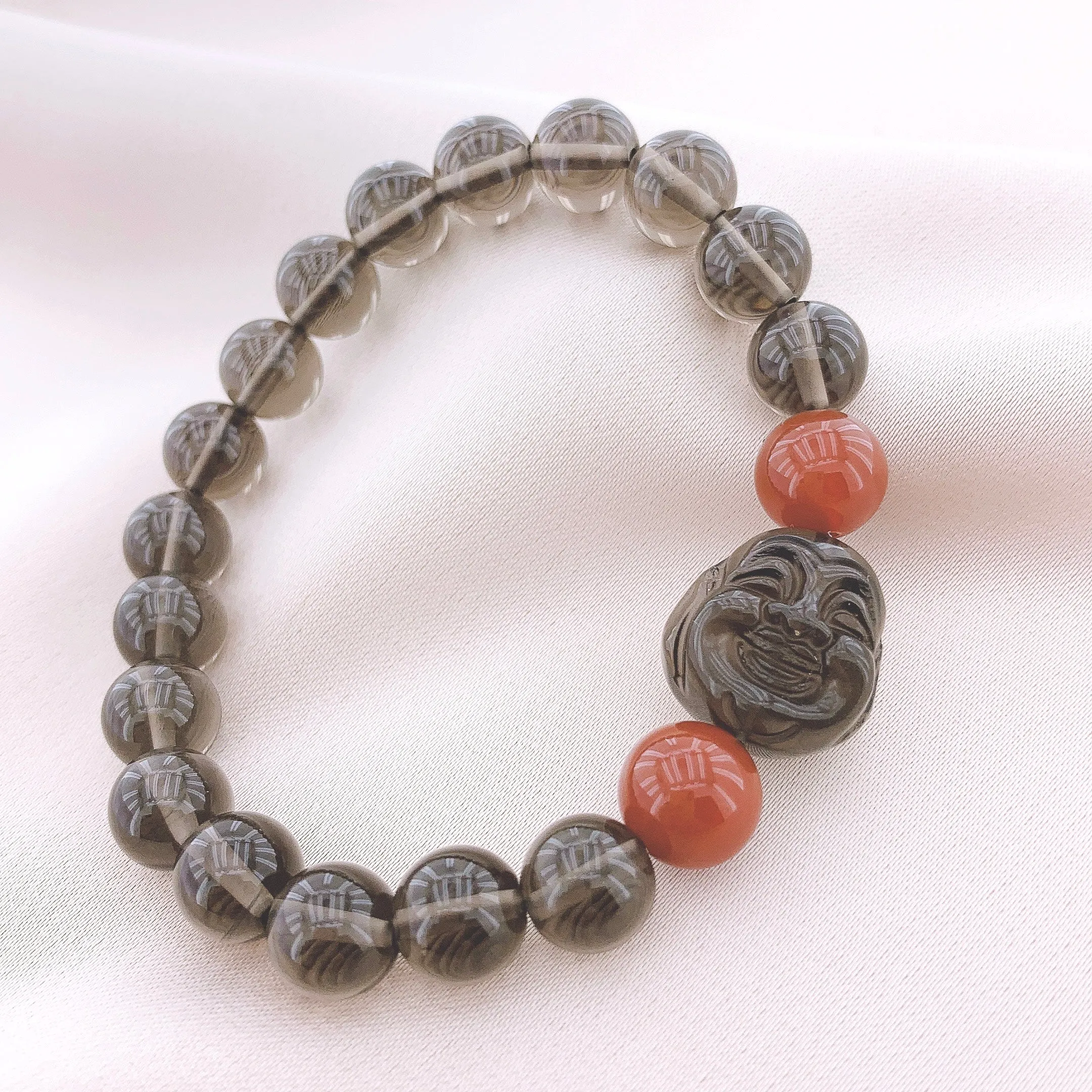 Women's Fashion Tea-coloured Crystal Beads Gemstone Bracelets