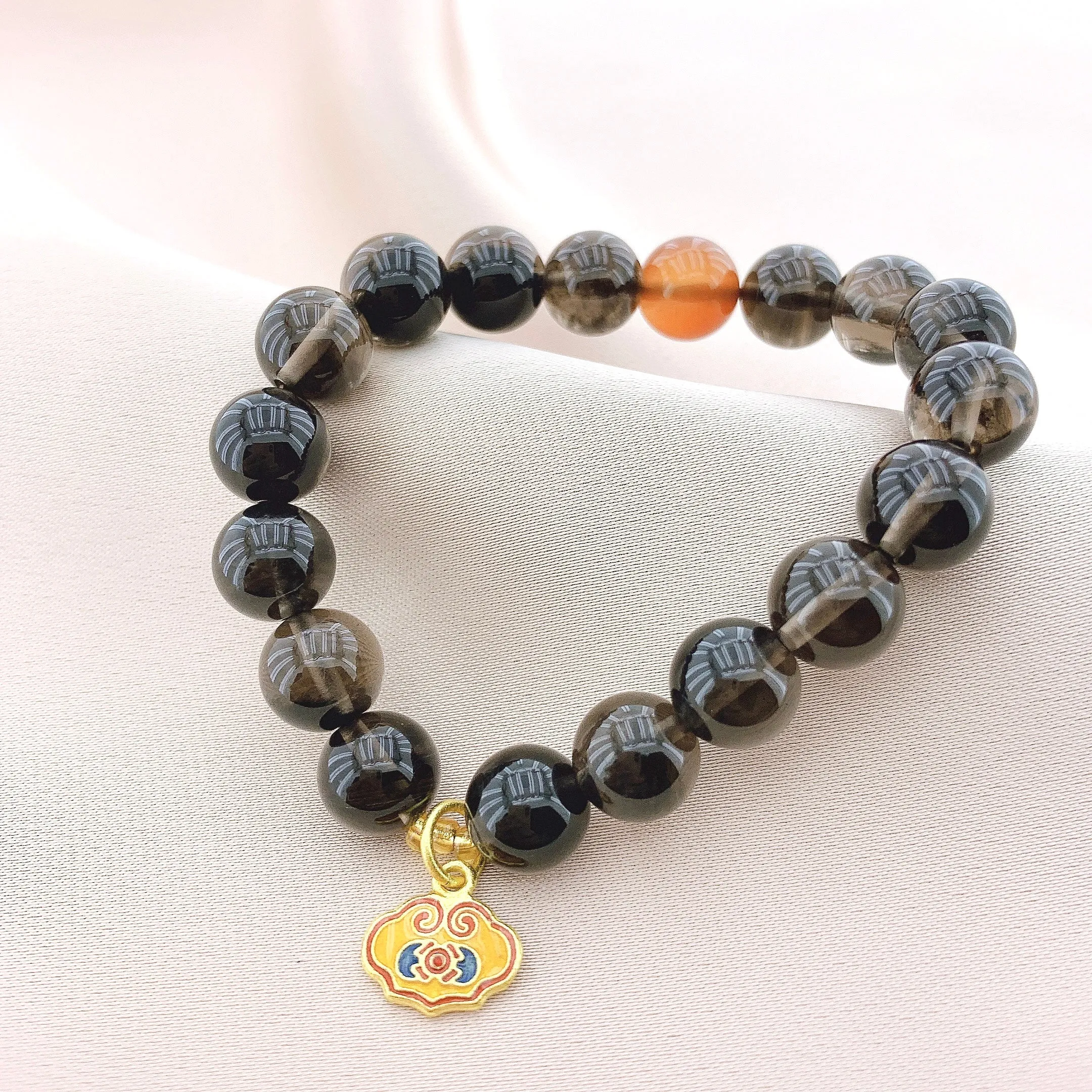 Women's Fashion Tea-coloured Crystal Beads Gemstone Bracelets