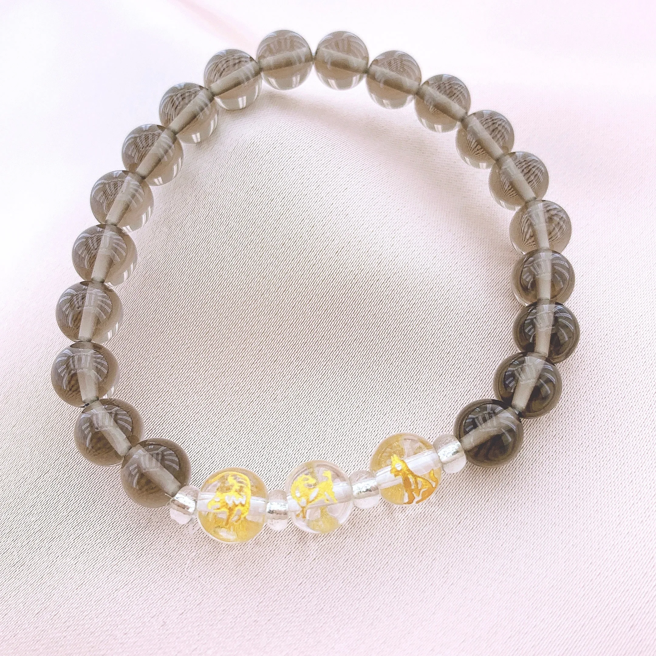 Women's Fashion Tea-coloured Crystal Beads Gemstone Bracelets