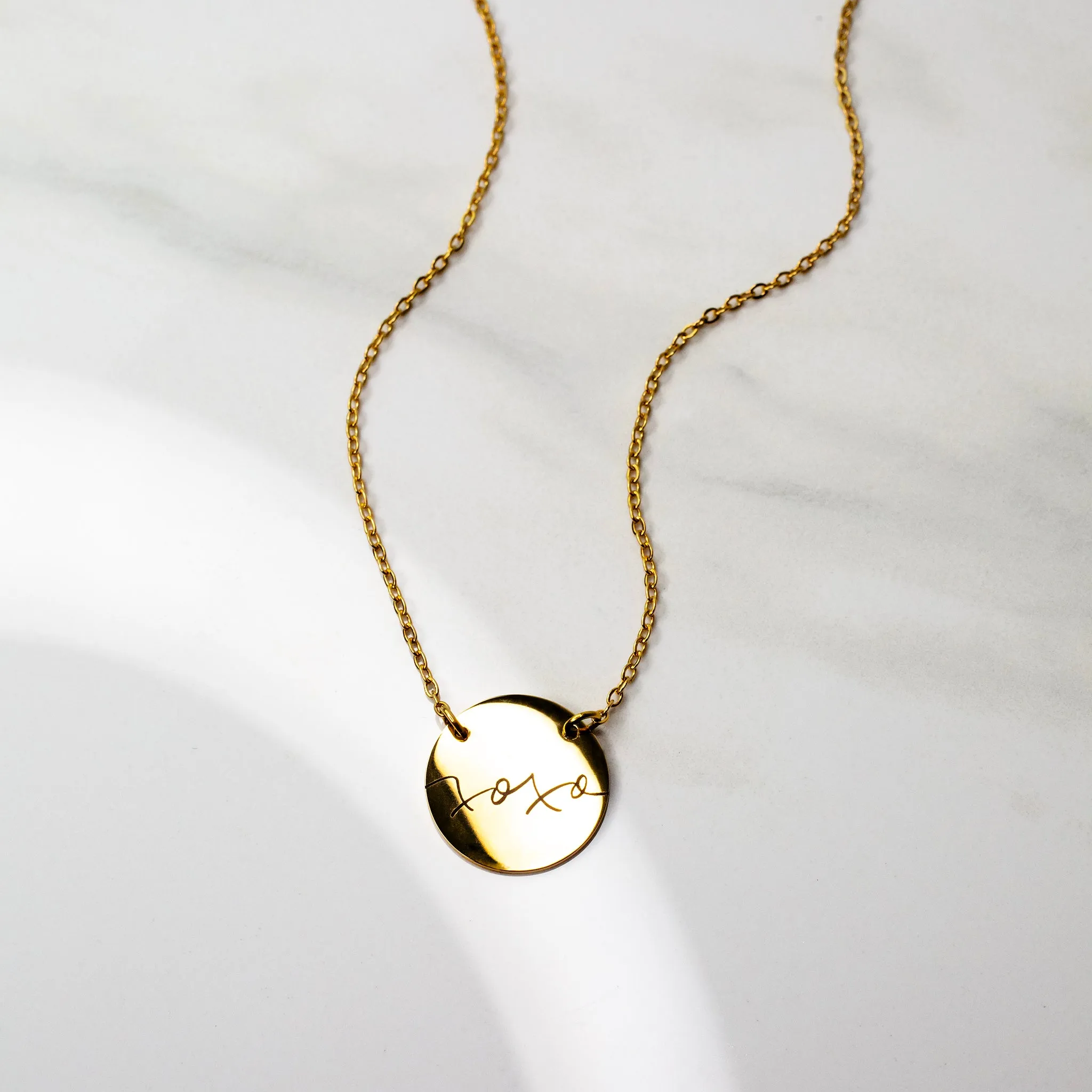 xoxo Engraved Pendant Necklace