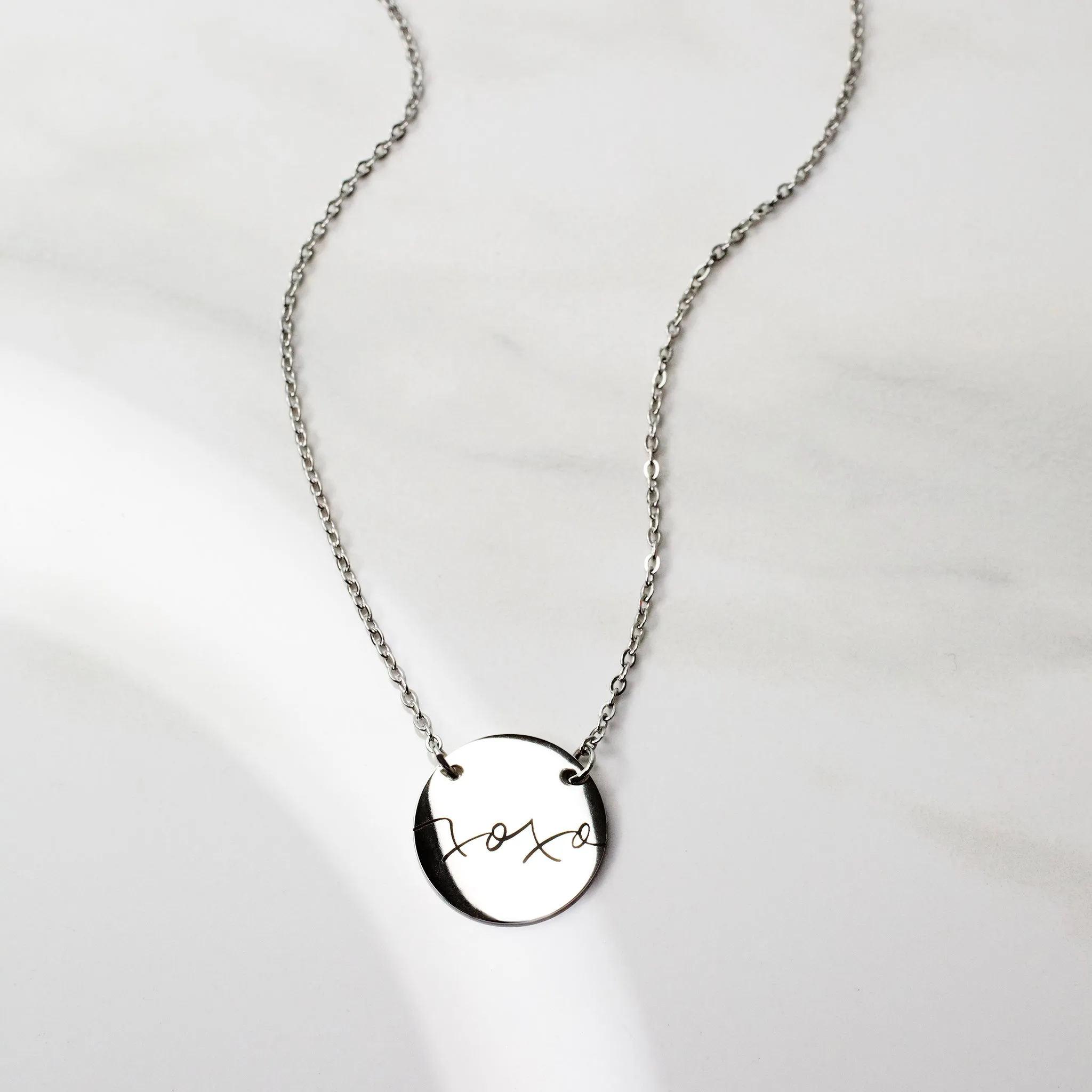 xoxo Engraved Pendant Necklace